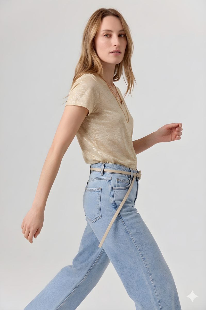 CAMISETA ADELLE COLOR BEIGE 2